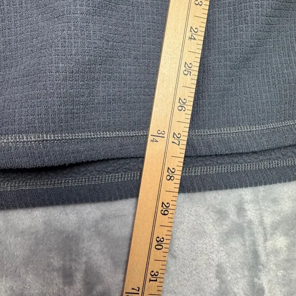 The North Face Quarter Zip Pullover Black‎ Grid Fleece Men’s Approx L